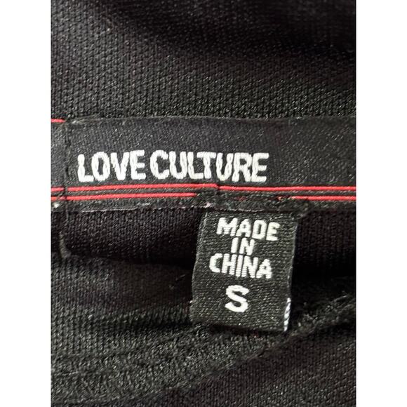 Love Culture Black Mesh Skirt Red Ribbon Embroidery Size Small Romantic Goth - Picture 12 of 14